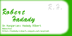 robert hadady business card